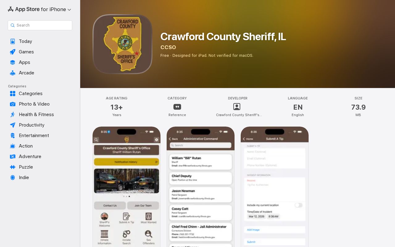 Crawford County released inmate mugshots sheriff app listing